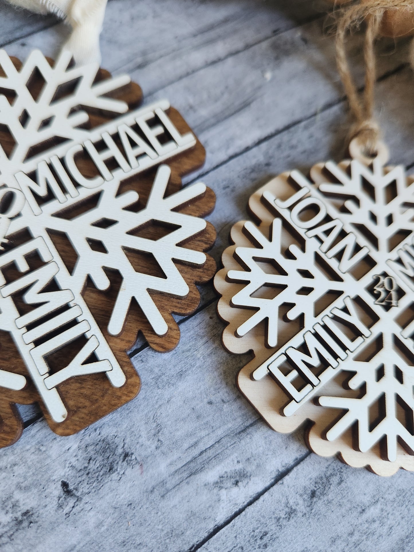 Personalized Family Snowflake Ornament