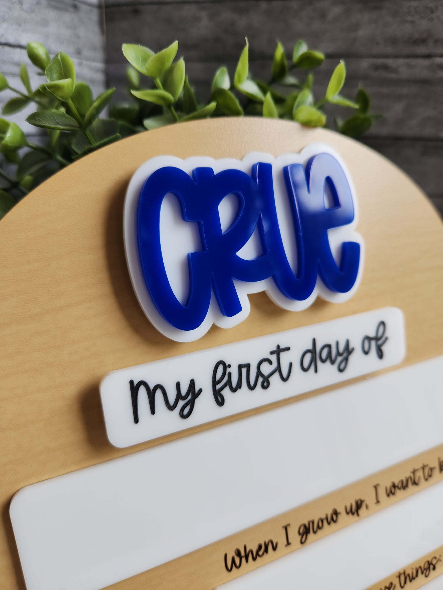 Personalized First & Last Day of School Sign – Custom Name Photo Prop