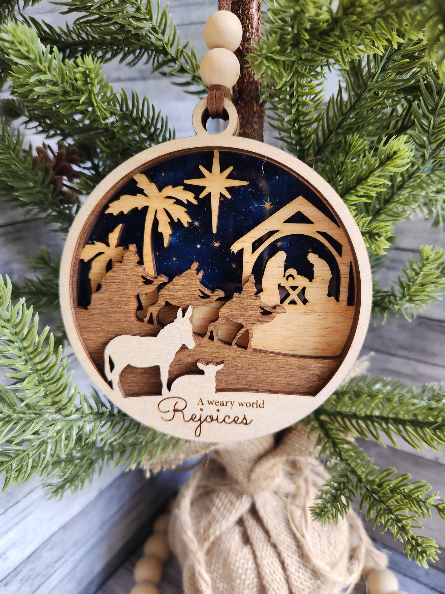 Nativity Ornament – Handcrafted Wooden Christmas Decor