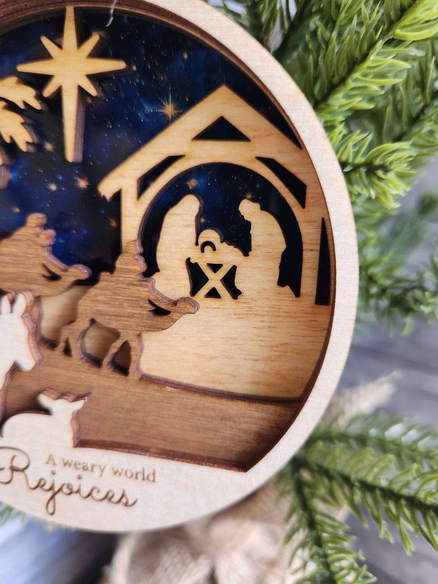 Nativity Ornament – Handcrafted Wooden Christmas Decor