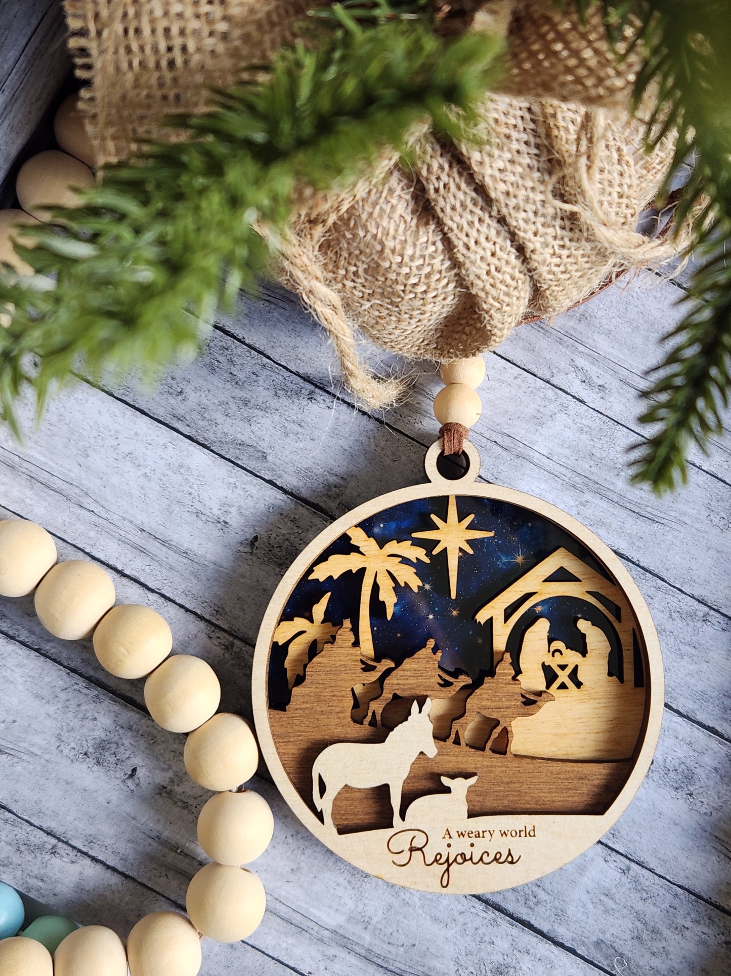 Nativity Ornament – Handcrafted Wooden Christmas Decor