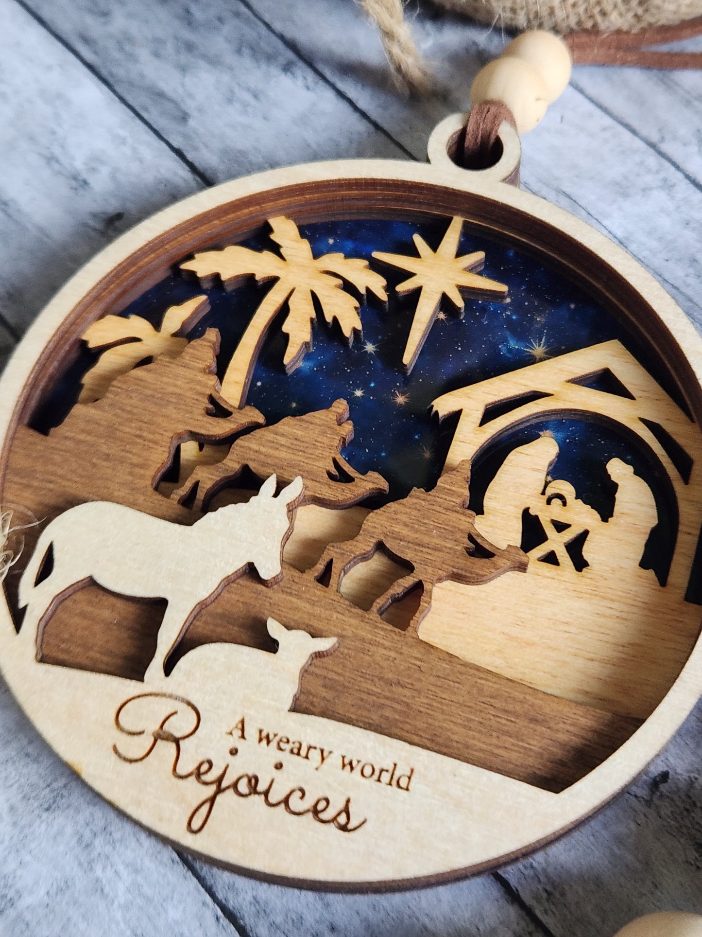 Nativity Ornament – Handcrafted Wooden Christmas Decor