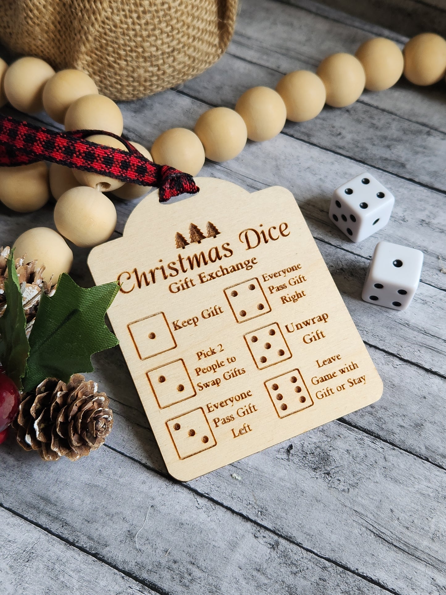 Christmas Dice Gift Exchange Ornament β Fun Holiday Party Game π