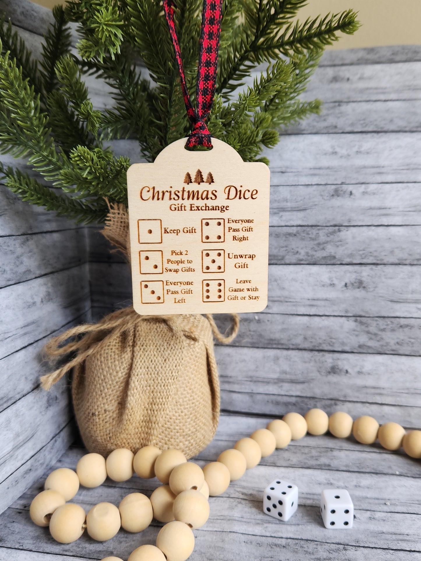 Christmas Dice Gift Exchange Ornament β Fun Holiday Party Game π