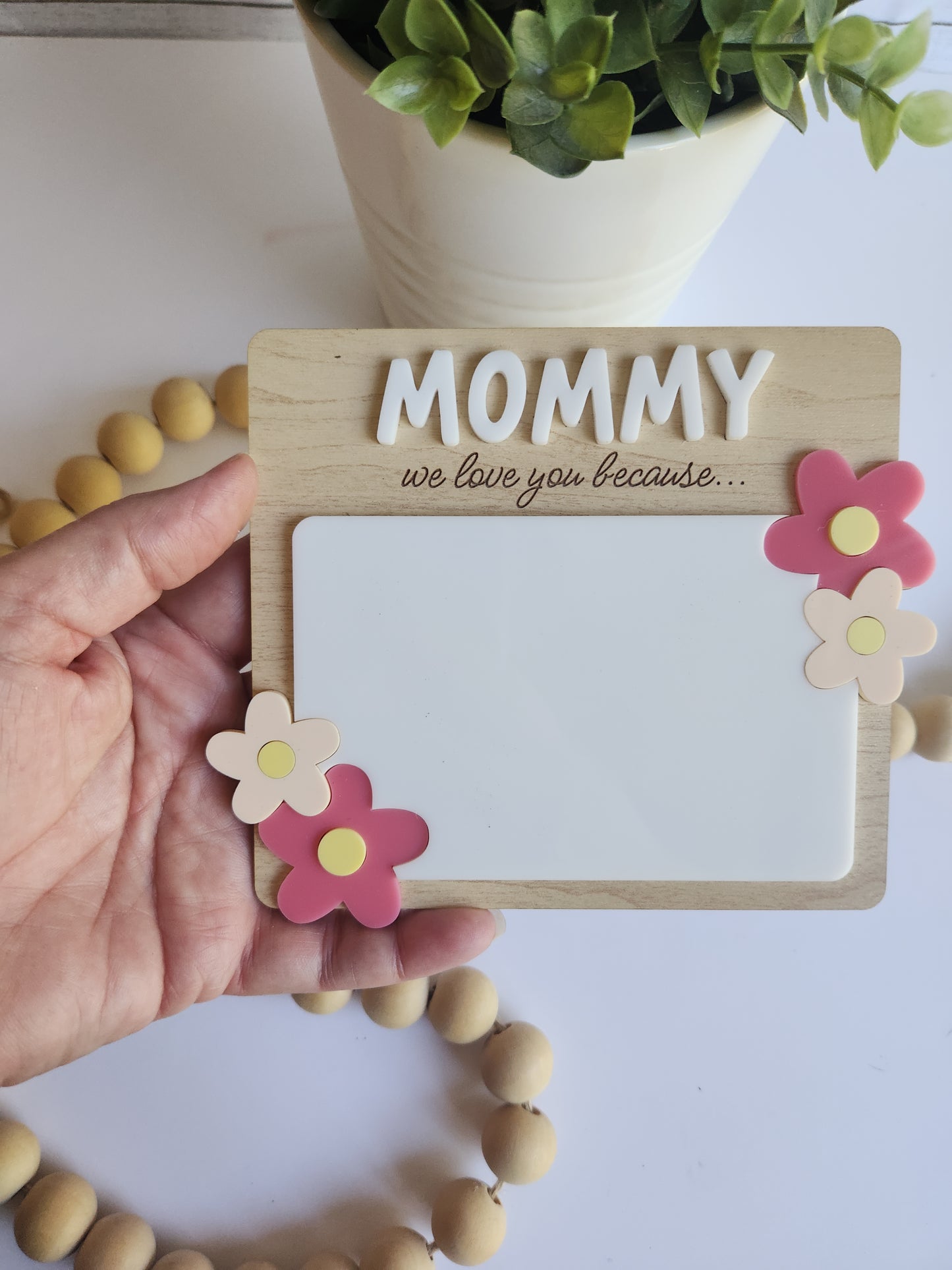 Personalized Message Board for Mom | Custom Dry Erase Sign | Mother’s Day Gift from Kids
