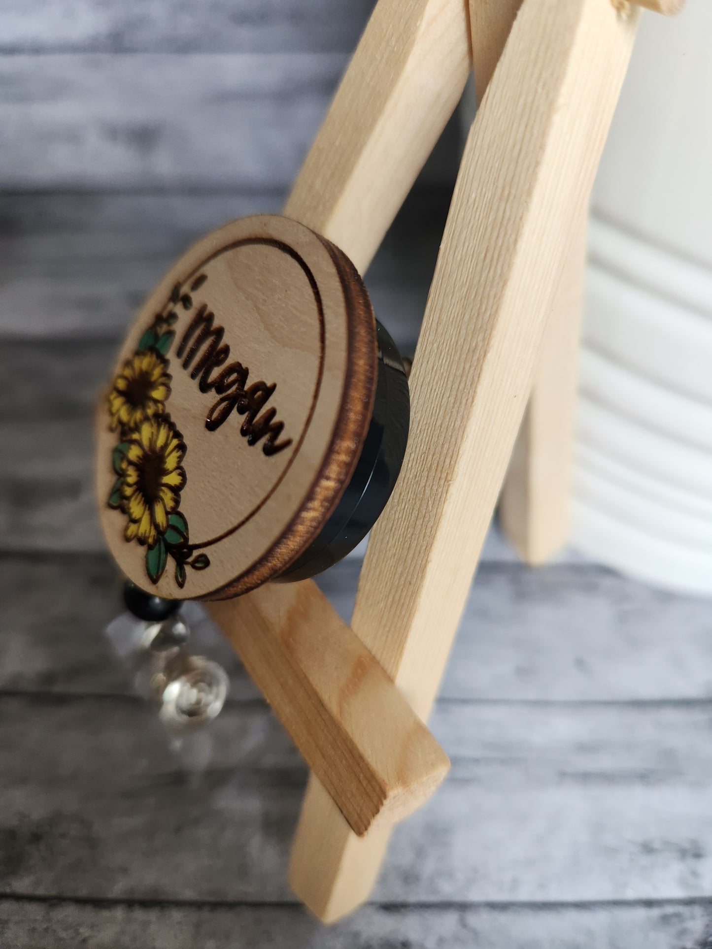 Sunflower Personalized Badge Reel