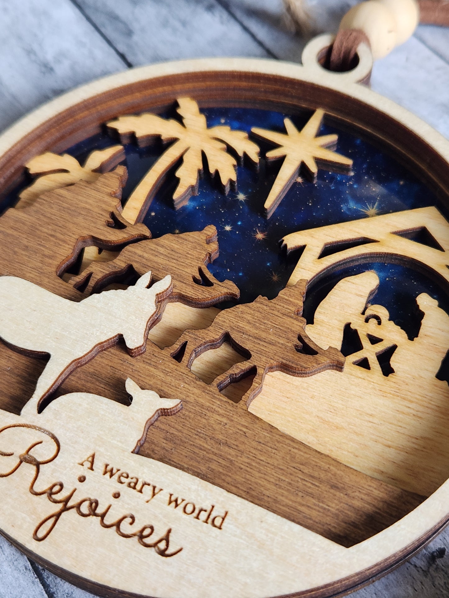 Nativity Ornament – Handcrafted Wooden Christmas Decor