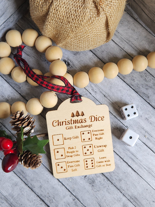 Christmas Dice Gift Exchange Ornament – Fun Holiday Party Game 🎄