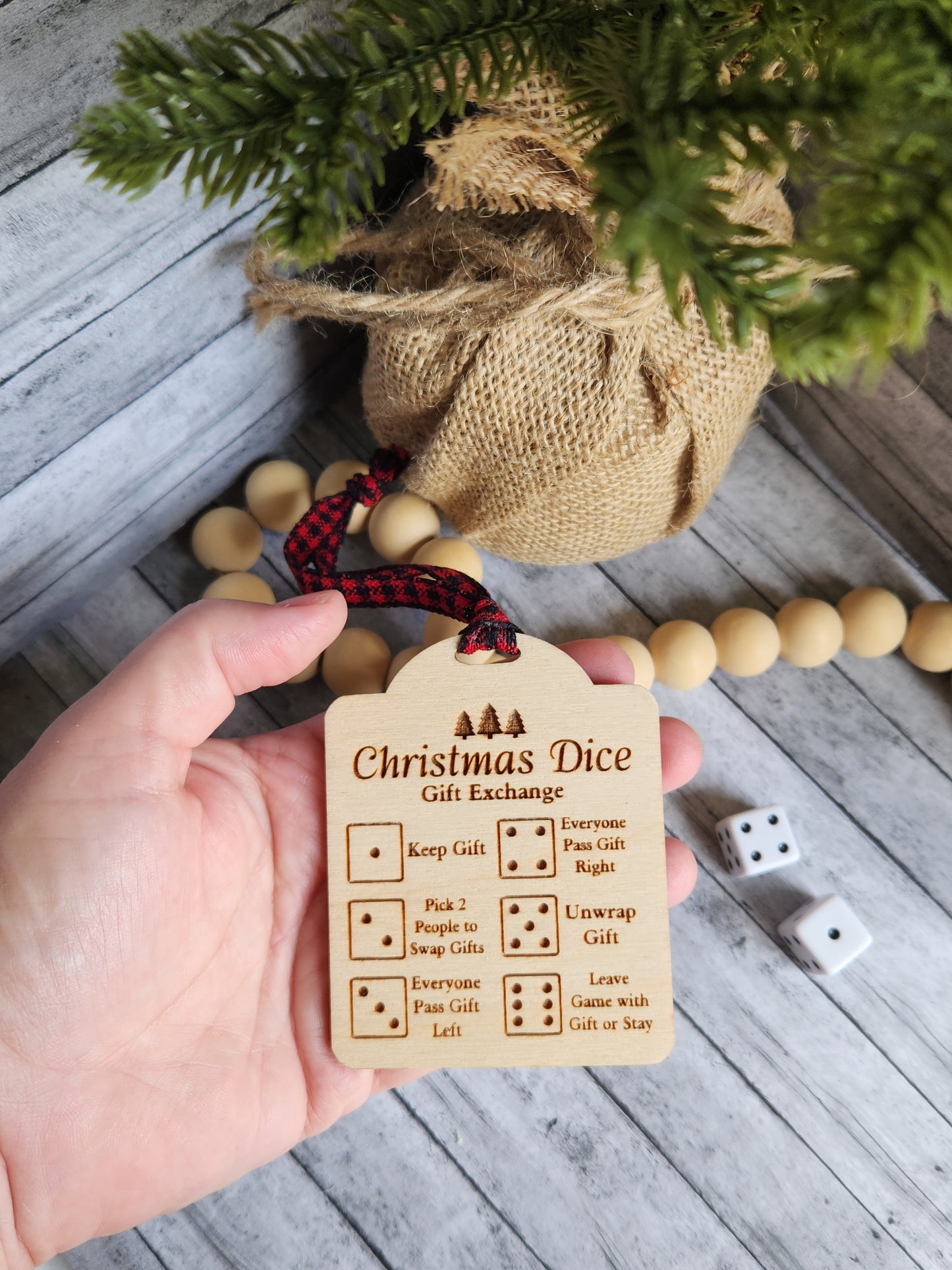 Christmas Dice Gift Exchange Ornament – Fun Holiday Party Game 🎄