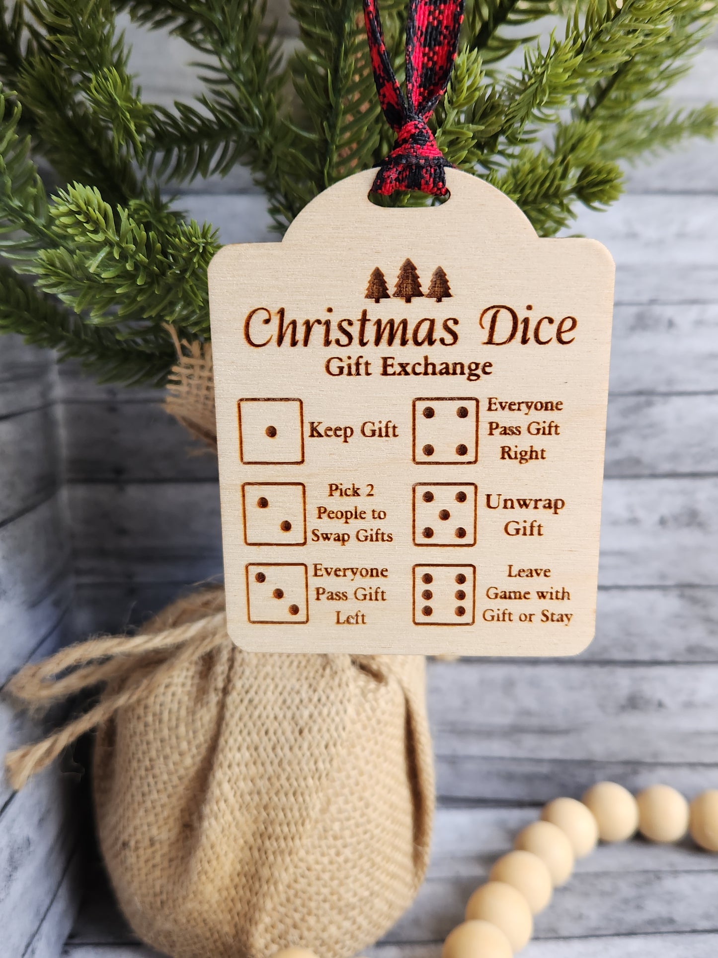 Christmas Dice Gift Exchange Ornament – Fun Holiday Party Game 🎄