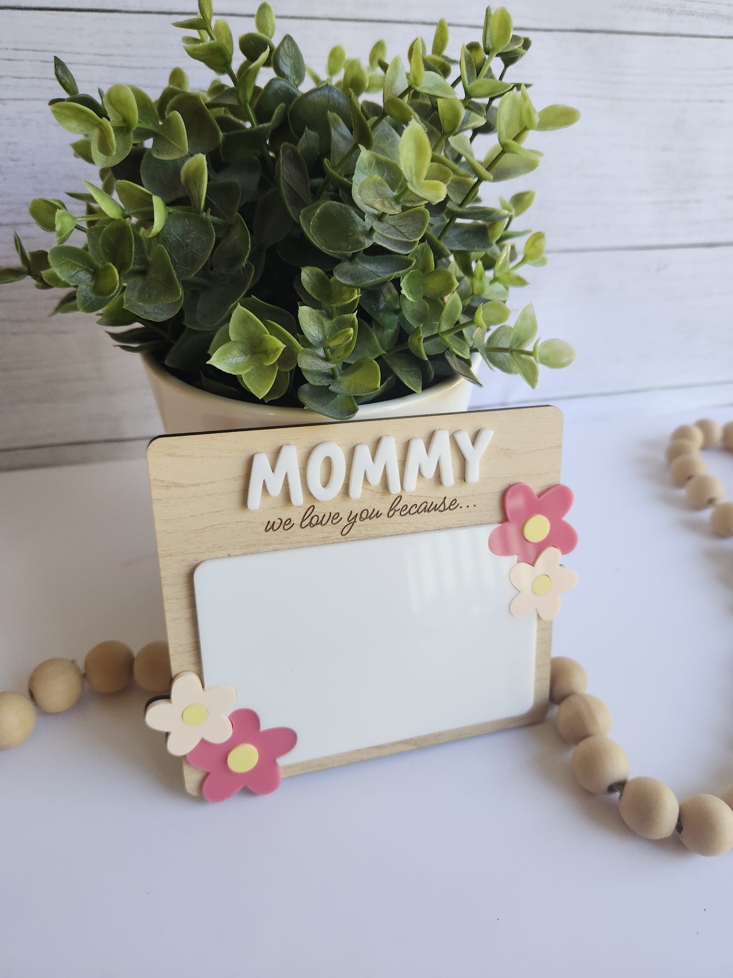 Personalized Message Board for Mom | Custom Dry Erase Sign | Mother’s Day Gift from Kids