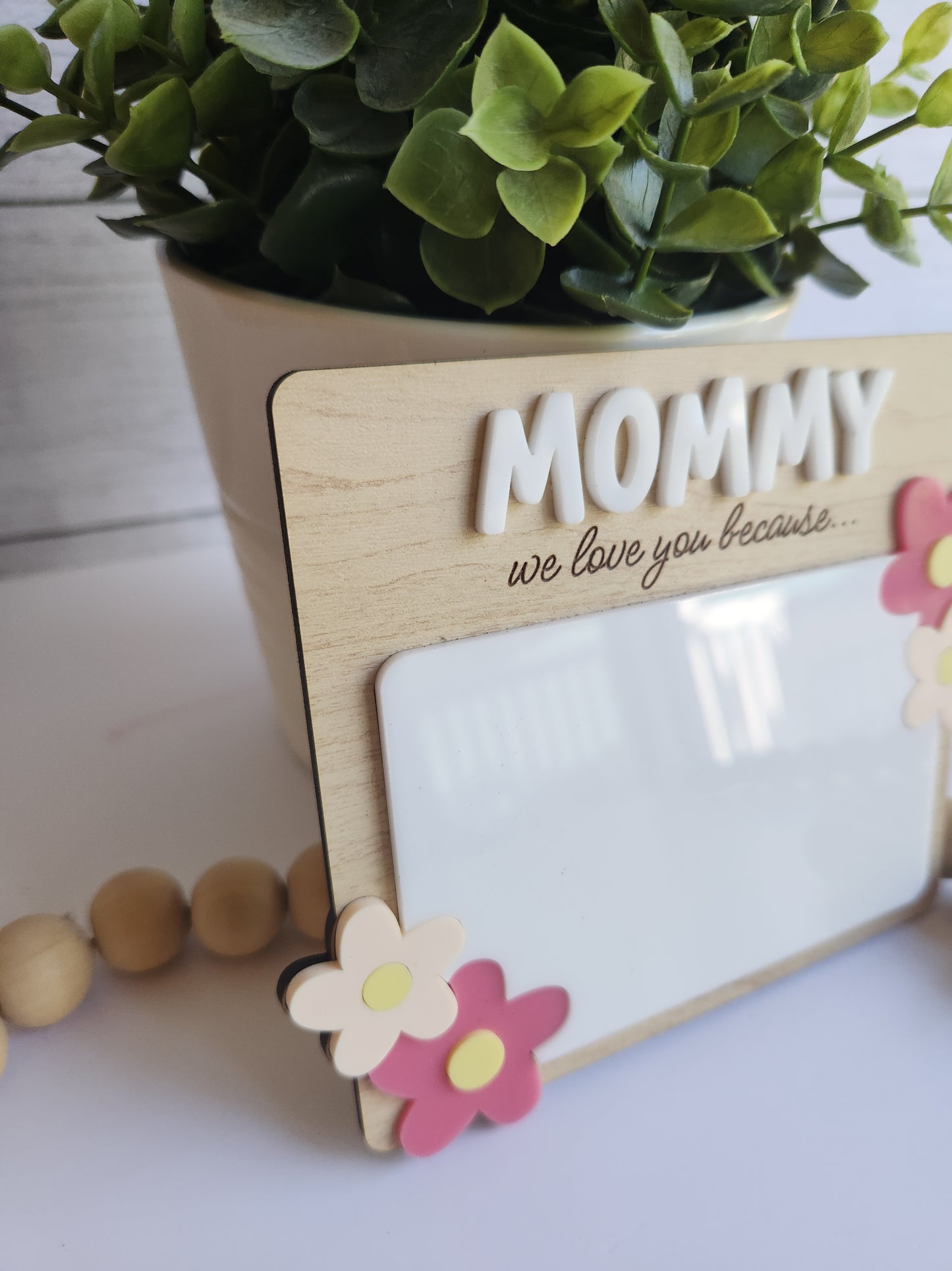 Personalized Message Board for Mom | Custom Dry Erase Sign | Mother’s Day Gift from Kids