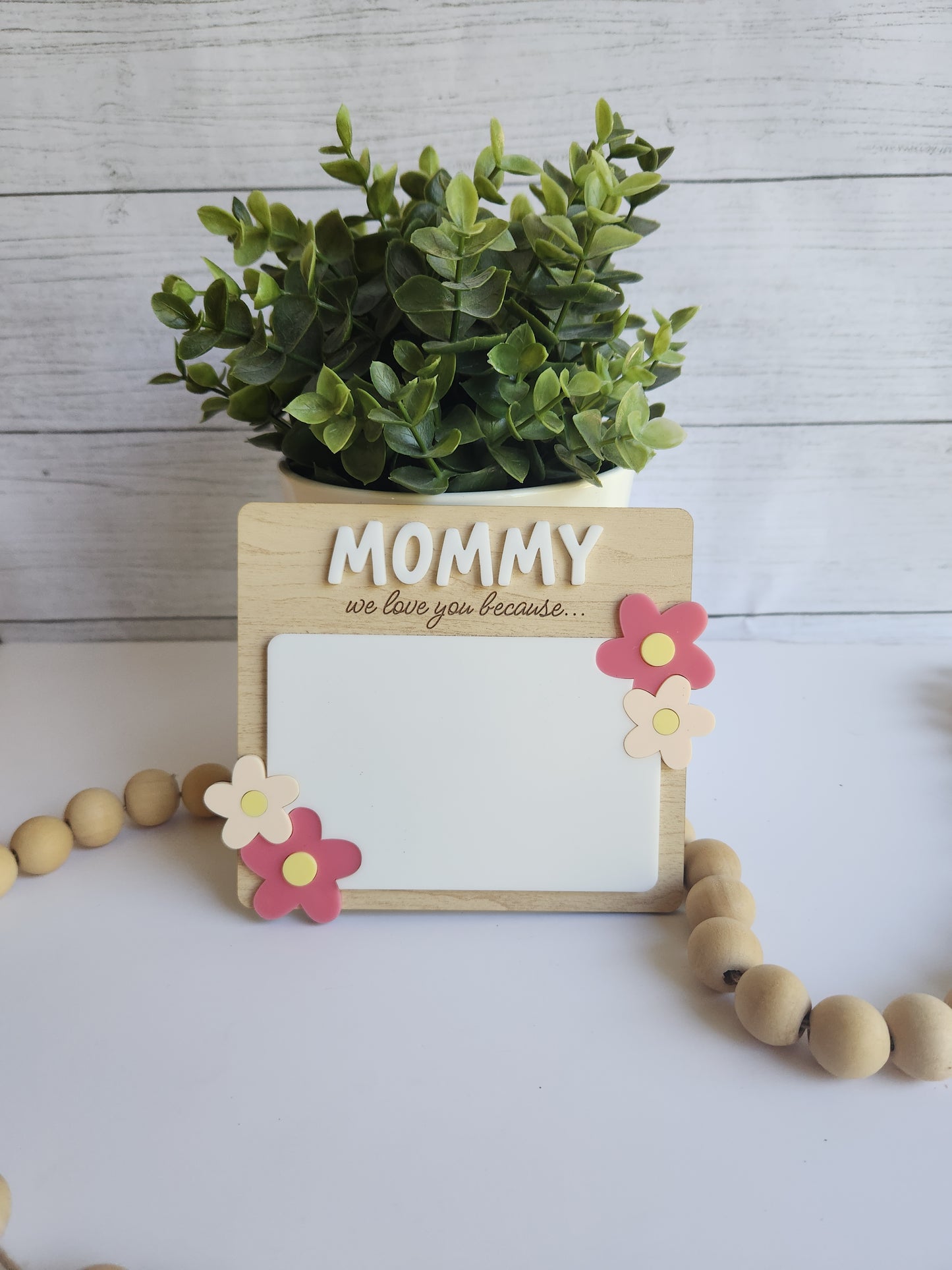 Personalized Message Board for Mom | Custom Dry Erase Sign | Mother’s Day Gift from Kids