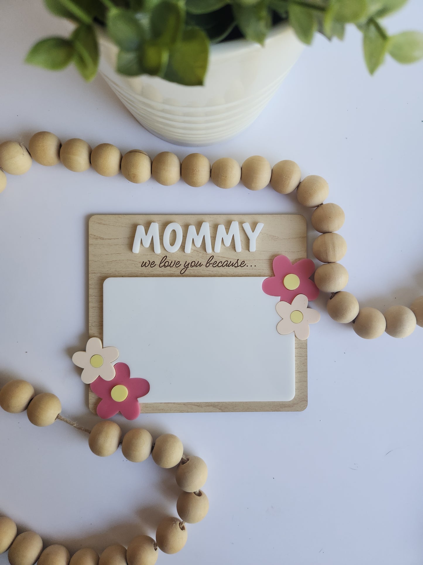 Personalized Message Board for Mom | Custom Dry Erase Sign | Mother’s Day Gift from Kids
